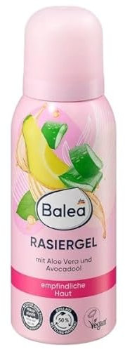 Balea Rasierschaum für Damen, Reisegröße, mit Aloe Vera und Avocadoöl, Pflege-Feuchtigkeitsformel 75ml
