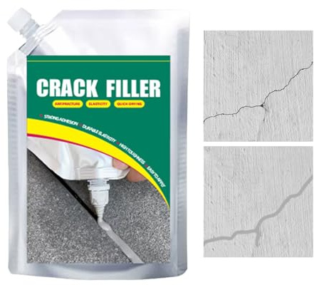 Reparaturspachtel für Beton, Reparatur von Rissen, Zementfalten, 500 ml – leistungsstarker Klebstoff, auslaufsicher, schnell trocknend, für Küche, Garage, Böden und Ecken