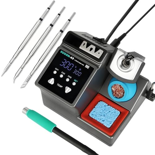SUGON A9 Soldering Station Compatible Original Soldering Iron Tip 210/245/115 Handle Lead-free Electronic Welding Rework Station(245+3Tips)