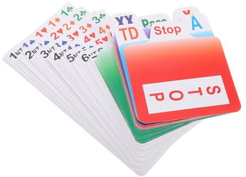Toddmomy Cartes Denchères Bridge PVC Résistantes à Lusure Jeu Portable pour Tournois et Famille Accessoire pour Parties