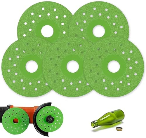SHYSBV 5PCS 100mm Rock Slab Grinding Disc,Ultra-Thin Multi-Pore Flat Abrasive Sheet Disc,Rock Slab Cutting Disc for Porcelain Glass Ceramic Tile Diamond Saw Blade,Ultra-Thin Saw Bladewheel