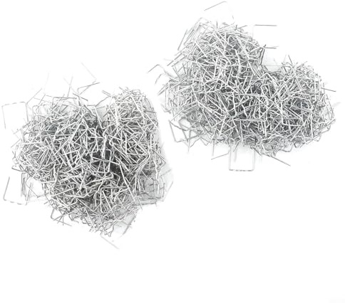 babominimer 1000PCS 0.8mm Flat Stainless Steel Staples for Plastic Stapler Repair Welder, Pre-Cut Hot Staples for Bumper Crack Fixing, Silver