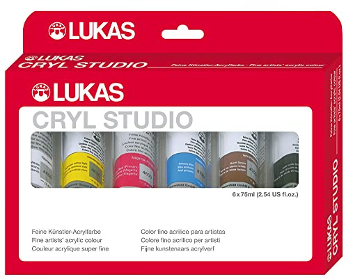 Lukas Cryl Studio Acrylfarben-Set 6 x 75 ml