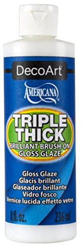 Decoart Tg01-9 Triple Thick Gloss Glaze, 8-Ounce Triple Thick Gloss Glaze