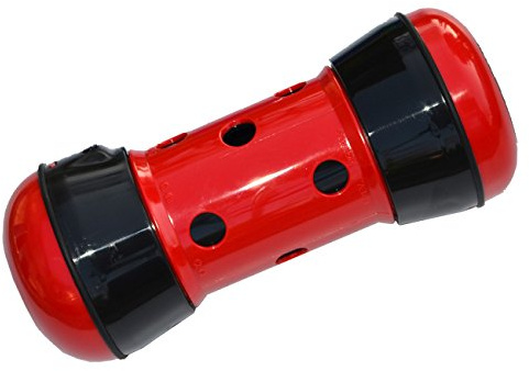 PIPOLINO L rouge et noir - Distributeur mobile et réglable d'aliments secs