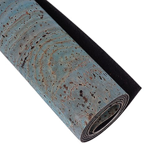 Kork, Korkstoff, Korkleder - natürlicher Rohstoff zum Nähen - viele Farben ca. 60 x 140 cm (Blaugrau)