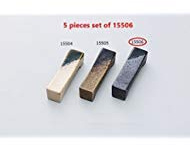 Yamako Japanese Mino-yaki Ceramic Chopstick Rest (5 Pieces Set) from Japan (Black 15506)