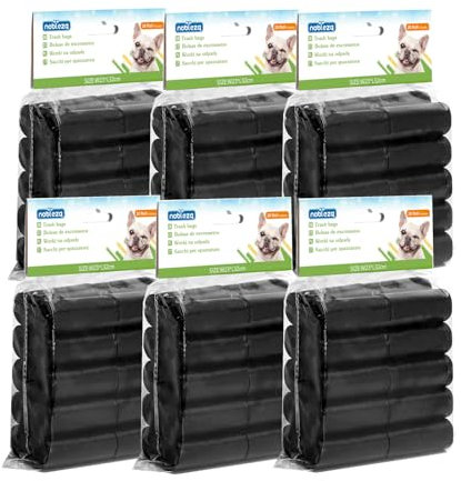 Nobleza - 1800 Stück Hundekotbeutel Haustier Große Kotbeutel für Hunde Auslaufsicher Geruchlose Farbe Schwarz