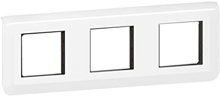 Legrand - Plaque Mosaic avec support pour 3 x 2 modules montage horizontal - blanc