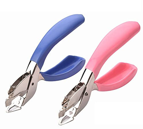 2 Stücke Klammerentferner, Entklammerer enthefter, Enttackerer, Klammer, für Entfernen von Heftklammern für Büro, Schule oder Zuhause (2 Farben)