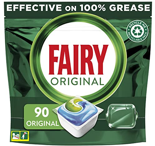 Fairy Original All In One Dishwasher Tablets, Regular, 90 Capsules
