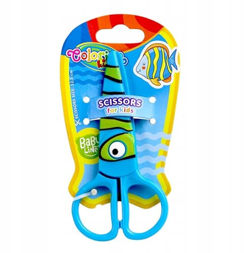 Colorino Scheren 12,5 cm Kunststoff für Kinder