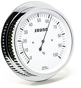 Fischer 4036-47 - synthetisches Sauna-Hygrometer - 155mm Sauna-Luftfeuchtigkeitsmesser aus Messing - Made in Germany