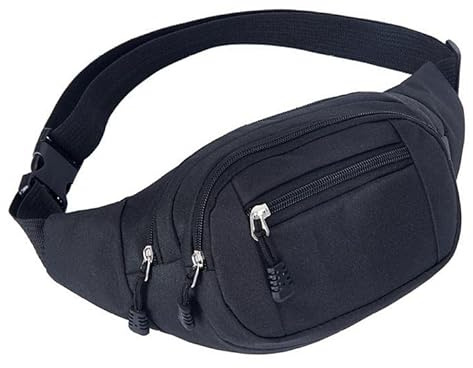 Bauchtasche Gürteltasche für Damen und Herren, Hüfttasche mit Reißverschluss Geeignet für Reise Wanderung und Alle Outdoor-aktivitäten