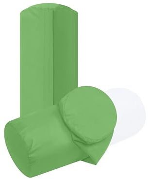 npluseins unifarbene Kissenbezüge im Doppelpack und dezentem Design 1154.1498, ca. 40 x 15 cm, Grün | fein strukturiert, stückgefärbt, verdeckter Reißverschluss, maßstabil, Öko-Tex Standard 100, waschbar bis 60 °C