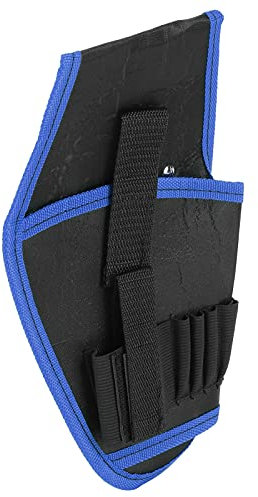 Fondina per Trapano per Cintura Portautensili Mini Marsupio per Utensili Elettrici da 10,2 Pollici con 5 Tasche, Borsa per Attrezzi per Attrezzi da Carpentiere per Cacciaviti Pinze(Blu)