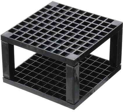PATIKIL 1pcs Paint Brush Holder, Paint Brush Storage Organizer 96 Holes Plastic Paint Storage Desk Stand Square for Artist Desk Makeup Pencil, Black