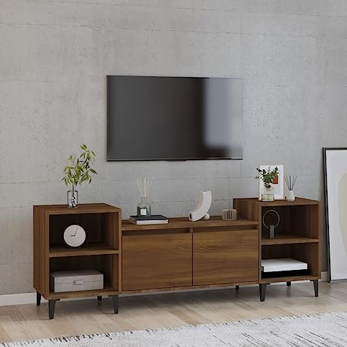 Mobile Tv Alto,Mobile Tv Bassomobile Tv Rovere Marrone 160x35x55 Cm In Legno Multistratoadatto Per L'Uso Sotto Il Televisore, In Soggiorno, In Camera Da Letto