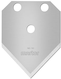 MARTOR 10x Lame Cutter Pointue 26 mm, 2 fois, Scalpel & Couteau Graphique | Lame de rechange cutter, double facette, double face, en distributeur, pour scalpel & couteau graphique. No. 761.60