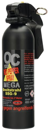 Pfefferspray OC5000 mit Pistolengriff 400 ml Breitstrahl