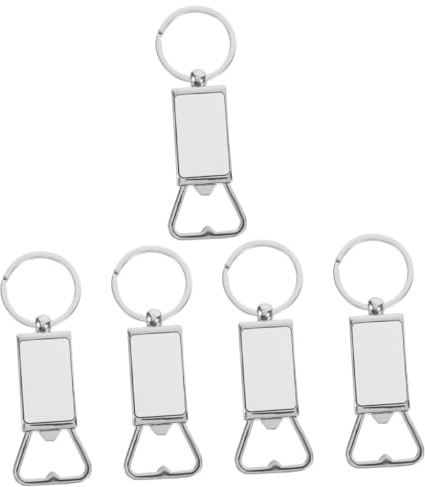 OUNONA 5piezas Abrebotellas De Inoxidable Abrelatas Portátil Para Bebidas Accesorio Diy Personalizable Para Hombres y