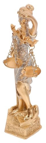 OSOLADY Statue Aus Kunstharz Göttin Der Gerechtigkeit Figur Dekorative Skulptur Für Anwaltskanzlei Oder Büro Vintage-Stil Heimstatue