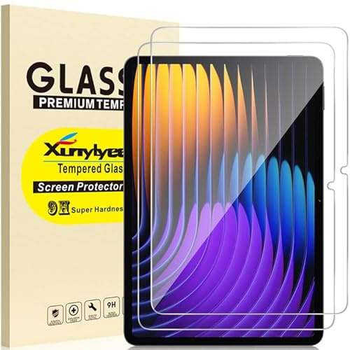 XunyLyee 2 Pièces, Verre Trempé pour Xiaomi Pad 7/ Pad 7 Pro 2024/ Xiaomi Pad 8/ Pad 8 Pro (11.2 Pouces) Protection Écran Glass