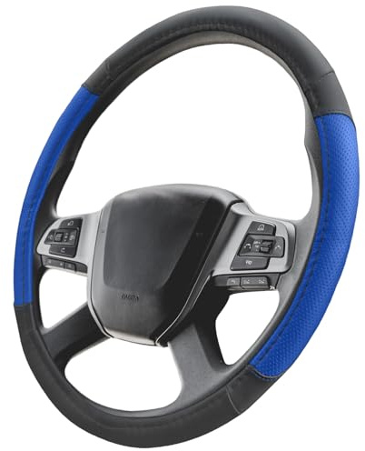 Upgrade4cars LKW Lenkradbezug 44-46 cm Blau Lenkradhülle Universal | Passend für die meisten Fahrzeuge | Schützt Ihr Lenkrad vor Abnutzung | Sommer & Winter | erprobte Qualität