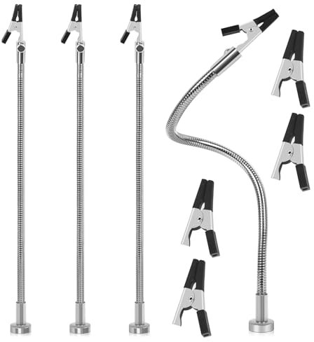 4 Pièces Pince à Souder Magnétique Universelle, Maintien Stable Des Pièces, Troisieme Main Soudage, Zone de Serrage 25 mm, Pratique pour Le Travail Des Métaux, Le Bricolage, Les Réparations (Argent)