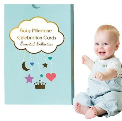 Gihioue Kinder monatliche Meilensteinkarten, Kinder -Ankündigungszeichen,Bunte monatliche Meilensteinschilder | 50x lustige Babyparty -Dekorationen, entzückende Babyscheiben für, Mädchen