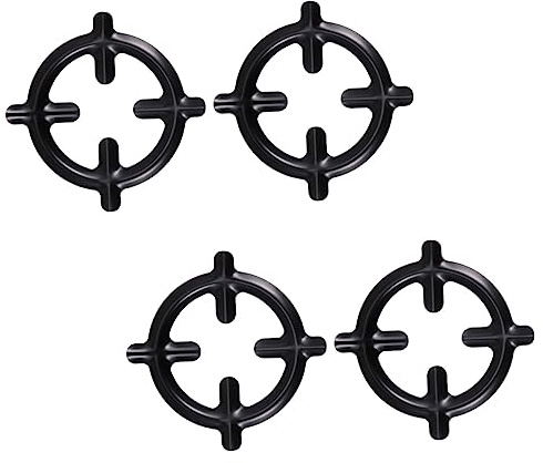 DOITOOL Lot De 4 Supports En Fer Pour Casseroles Et Cafetières, Plaques De Cuisson Pour Cuisinière à Gaz, Fixation Stable Et Surface Lisse Sans Bavures, Accessoires Cuisine Indispensables