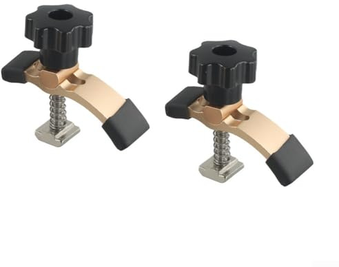 URPIZY 2 Stück Niederhalter Spannklemmen Für 3018 CNC Fräsmaschine Holzbearbeitung Metallbearbeitung T-Nut Spannvorrichtung Druckplatte Graviermaschine Zubehör Aluminium 65X20x62mm