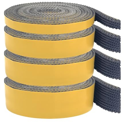 Junta Autoadhesiva para Puerta de Chimenea de Leña - Junta de Cristal para Chimenea Resistentes al Calor y Junta de Fibra de Vidrio - Para Tubo de Humo, Estufas de Leña, etc (3mm x 25mm x 3m) | ignífugo para puerta de chimenea, tubo de horno, placa de chimenea, junta de cristal, accesorio