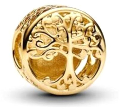 Doyafer Pendentif Charme Doré Or Rose Argent 925 pour Bracelet Femme | Conception Ajustable Compatible Avec Bracelets et Colliers à Perles de Type Charme