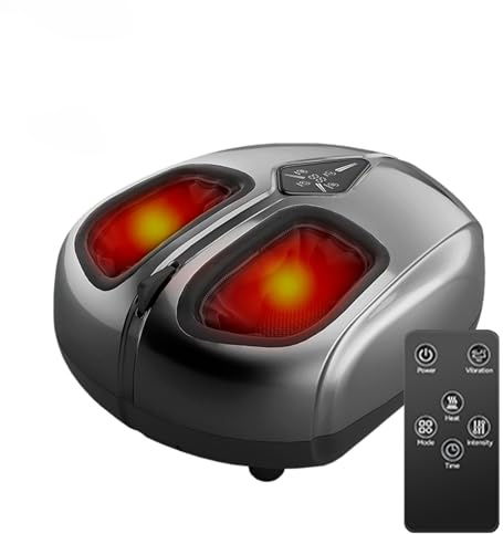 Fußmassagegerät, Fußmassagegerät mit Wärme für Plantarfasziitis Neuropathie, Fussmassagegerät Elektrisch mit Kneten Kompression Vibration Rollen,für Home Office Use, Geschenke, Universalgröße 33-47