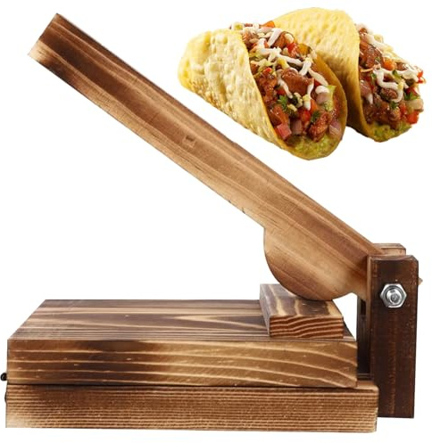 Tortillapress i trä för paj och dumpling omslag, effektiv köksredskap för Ravioli och Empanadas