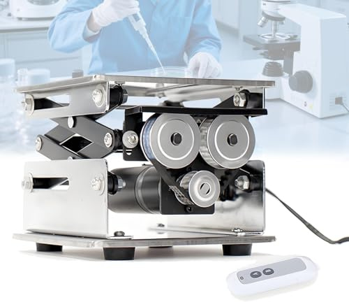 High Precis - Mesa de laboratorio de acero inoxidable con plataforma elevadora eléctrica para un mínimo de vibración y ruido, ideal para escuelas e instalaciones de investigación