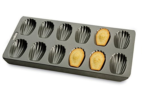 Chicago Metallic Professional Teglia Antiaderente a 12 fori per Madeleine, 40 x 19 cm