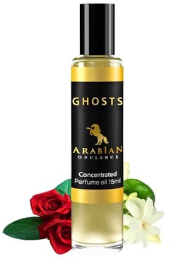 Arabian Opulence FR140 GHOSTS Roll-on Parfümöl | Konzentriertes Duft Körperöl | Langanhaltendes ölbasiertes Parfüm für Frauen | Reisegröße alkoholfreies weiches Parfümöl Flasche (15ml)