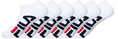 FILA Calzini Uomo Leggero Set di 6 Calze Sportive Uomo, morbidi e resistenti, Bianchi, Taglie 43/46