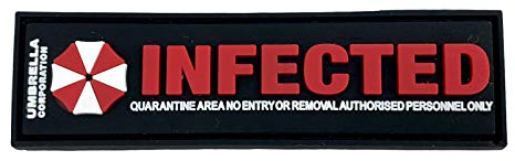 Umbrella Corporation Infected Virus PVC Airsoft Paintball Klettverschluss-Flecken Cosplay Patch