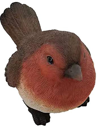 G&H Decor – 22cm Hand Painted Robin Garden Ornament - Weather Resistant Outdoor Bird Figurine - Detailed Gifts for Women