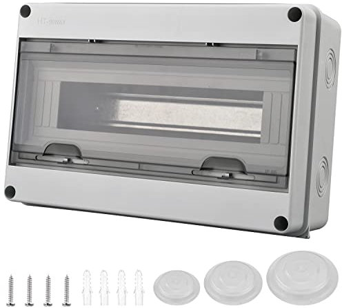 15 Way Consumer Unit, Distribution Protection Box, IP65 Electrical Enclosure, Waterproof Transparent Window Consumer Unit, Consumer Circuit Breaker Box