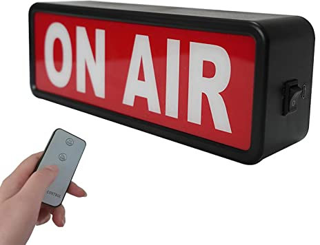 On Air Lichtschild Aufnahmeschild Studio Warnschild für (Studio/Heimstudio/Unternehmen/Schreibtisch oder Wanddekor) Einfacher und einfacher Ein-/Aus-Schalter Taste. Aufbeleuchtetes