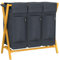 AdelDream Wäschekorb 3 Fächer 150L Bambus Wäschesammler Wäsche Sortiersystem X-förmige Wäschebox laundry baskets Wäschesortierer
