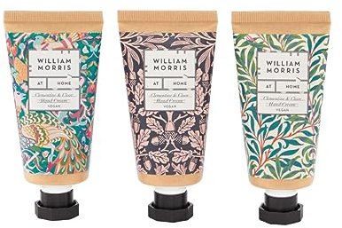 William Morris At Home Peacock-Three Hand Creams 3x30ml - Nourishing Trio for Soft and Supple Hands! Moisturizing Hand Cream Set, Gift-Worthy Packaging