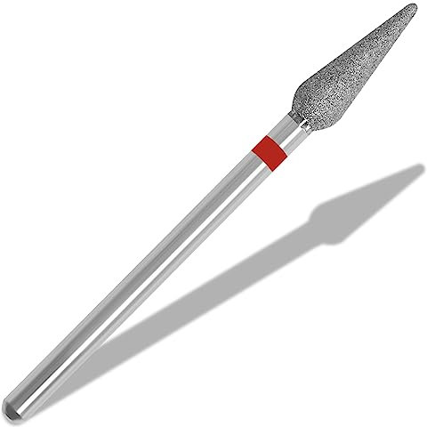 Vnjaoi Cuticola Clean Nail Drill Bit 3/32 '', russo Manicure Drill Bits sicurezza professionale carburo sotto unghie Cleaner Nail Bit per Cuticola pelle morta unghie preparare, Manicure Nail Salon