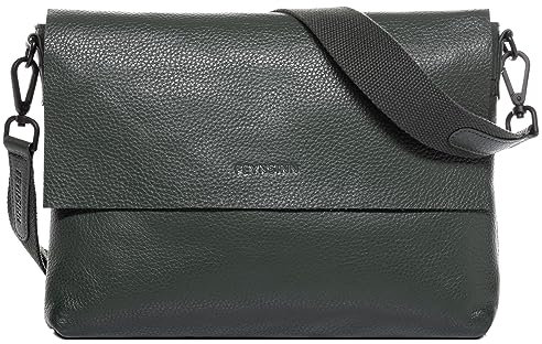 FEYNSINN Umhängetasche echt Leder - Crossbody Bag Linnea - Schultertasche Damentasche mit Schultergurt - Ledertasche Damen grün handgefertigt