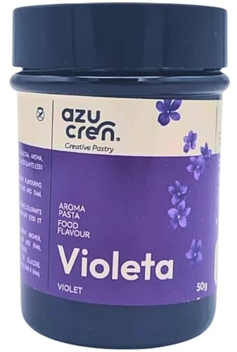 Azucren, Aroma de Violeta en Pasta para Repostería, Concentrado para Aromatizar y Potenciar Bizcochos, Cupcakes, Galletas, Rellenos, y Todos los Postres, 50 Gr