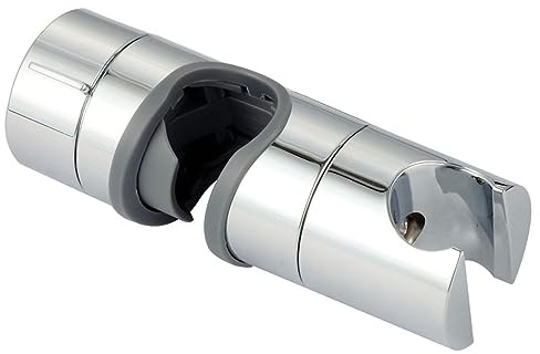 AWOCAN Verstellbarer Duschkopfhalter für Gleitstange, Schieberklemme, Badezimmer-Ersatz, universal, 18–25 mm Außendurchmesser. Schienenkopfhalterung (A)